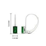 Load image into Gallery viewer, 2-ct-emerald-cut-emerald-single-stone-earrings-in-white-gold-FD-EAR9225EMGEMGR-2.00 CT-NL-WG
