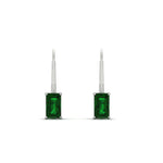 Load image into Gallery viewer, 2-ct-emerald-cut-emerald-single-stone-earrings-in-white-gold-FD-EAR9225EMGEMGR-2.00 CT-NL-WG
