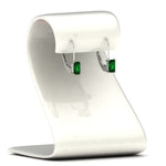 Load image into Gallery viewer, 2-ct-emerald-cut-emerald-single-stone-earrings-in-white-gold-FD-EAR9225EMGEMGR-2.00 CT-NL-WG
