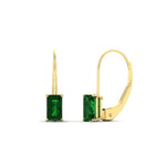 Load image into Gallery viewer, 2-ct-emerald-cut-emerald-single-stone-earrings-in-yellow-gold-FD-EAR9225EMGEMGR-2.00 CT-NL-YG
