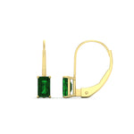 Load image into Gallery viewer, 2-ct-emerald-cut-emerald-single-stone-earrings-in-yellow-gold-FD-EAR9225EMGEMGR-2.00 CT-NL-YG
