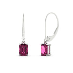 Load image into Gallery viewer, 2-ct-emerald-cut-pink-sapphire-drop-earrings-in-white-gold-fdear11236emgsadrpiangle1-2.00ct-nl-wg.jpg?v=1765364319