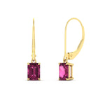 Load image into Gallery viewer, 2-ct-emerald-cut-pink-sapphire-drop-earrings-in-yellow-gold-fdear11236emgsadrpiangle1-2.00ct-nl-yg.jpg?v=1765364319