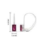 Load image into Gallery viewer, 2-ct-emerald-cut-pink-sapphire-single-stone-earrings-in-white-gold-FD-EAR9225EMGSADRPI-2.00 CT-NL-WG
