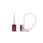 Load image into Gallery viewer, 2-ct-emerald-cut-pink-sapphire-single-stone-earrings-in-white-gold-FD-EAR9225EMGSADRPI-2.00 CT-NL-WG
