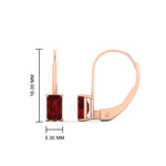 Load image into Gallery viewer, 2-ct-emerald-cut-ruby-single-stone-earrings-in-rose-gold-FD-EAR9225EMGRUDR-2.00 CT-NL-RG
