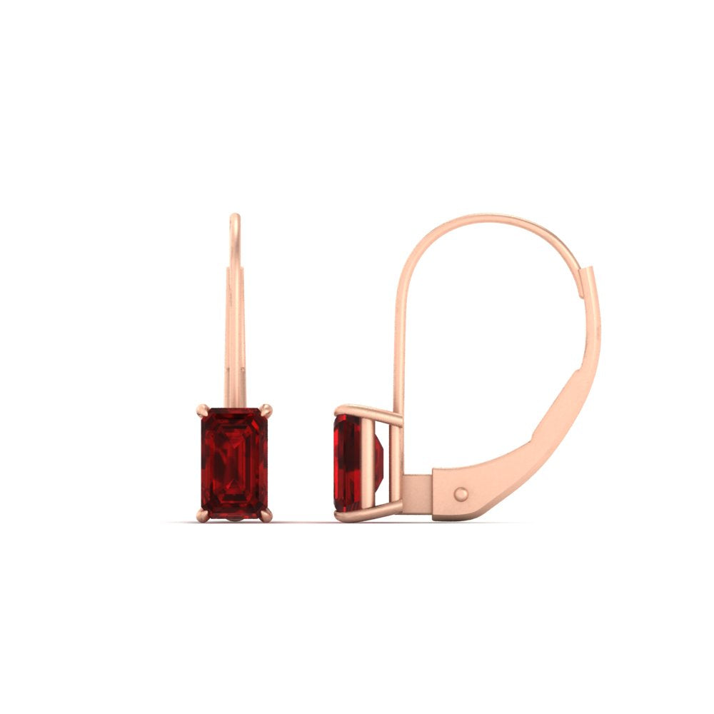 2-ct-emerald-cut-ruby-single-stone-earrings-in-rose-gold-FD-EAR9225EMGRUDR-2.00 CT-NL-RG
