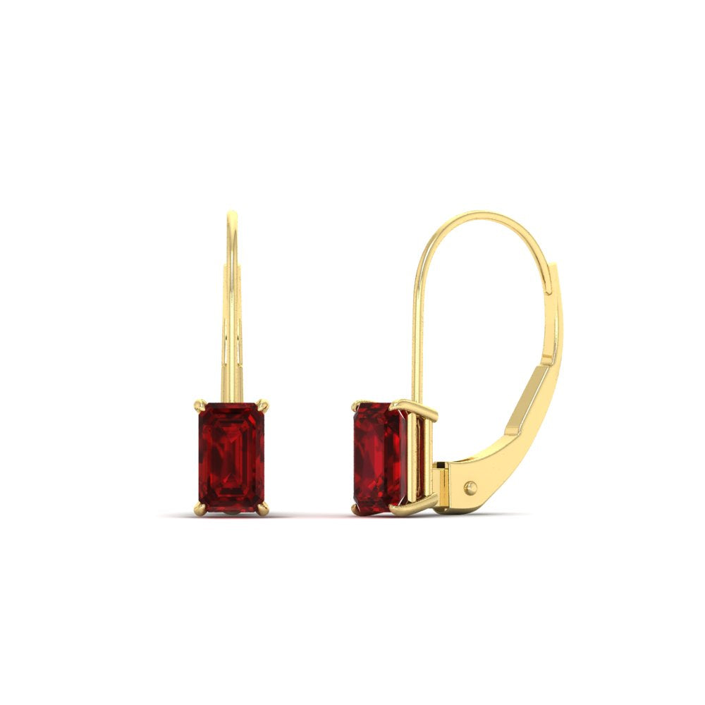 2-ct-emerald-cut-ruby-single-stone-earrings-in-yellow-gold-FD-EAR9225EMGRUDR-2.00 CT-NL-YG