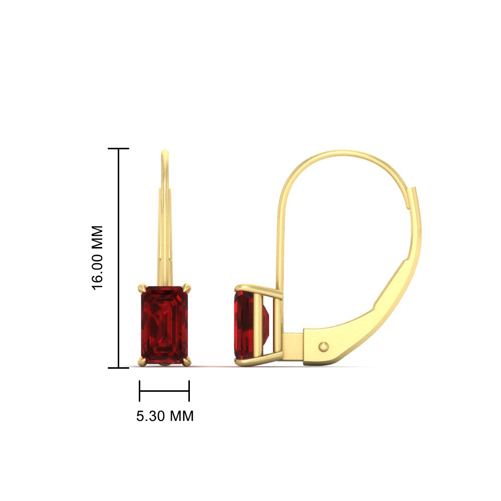 2-ct-emerald-cut-ruby-single-stone-earrings-in-yellow-gold-FD-EAR9225EMGRUDR-2.00 CT-NL-YG