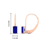 Load image into Gallery viewer, 2-ct-emerald-cut-sapphire-single-stone-earrings-in-rose-gold-FD-EAR9225EMGSABL-2.00 CT-NL-RG
