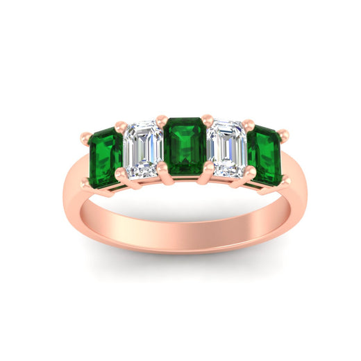2-ct-emerald-emerald-cut-5-stone-wedding-band-in-rose-gold-fdwb8008emgemgrangle5-2.00ct-nl-rg