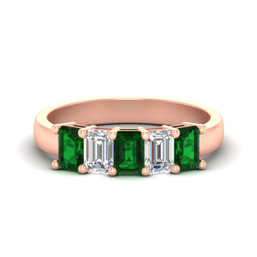 2-ct-emerald-emerald-cut-5-stone-wedding-band-in-rose-gold-fdwb8008emgemgrsleep-2.00ct-nl-rg