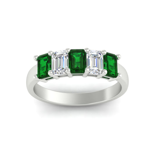 2-ct-emerald-emerald-cut-5-stone-wedding-band-in-white-gold-fdwb8008emgemgrangle5-2.00ct-nl-wg