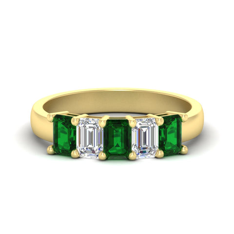 2-ct-emerald-emerald-cut-5-stone-wedding-band-in-yellow-gold-fdwb8008emgemgrsleep-2.00ct-nl-yg