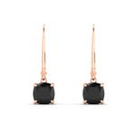 Load image into Gallery viewer, 2-ct-leverback-cushion-cut-black-diamond-drop-earrings-in-rose-gold-fdear11236cugblackangle2-2.00ct-nl-rg.jpg?v=1765359801