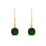 Load image into Gallery viewer, 2-ct-leverback-cushion-cut-emerald-drop-earrings-in-rose-gold-fdear11236cugemgrangle2-2.00ct-nl-rg.jpg?v=1765359800