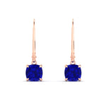 Load image into Gallery viewer, 2-ct-leverback-cushion-cut-sapphire-drop-earrings-in-rose-gold-fdear11236cugsablangle2-2.00ct-nl-rg.jpg?v=1765359801