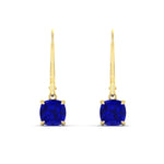 Load image into Gallery viewer, 2-ct-leverback-cushion-cut-sapphire-drop-earrings-in-yellow-gold-fdear11236cugsablangle2-2.00ct-nl-yg.jpg?v=1765359800