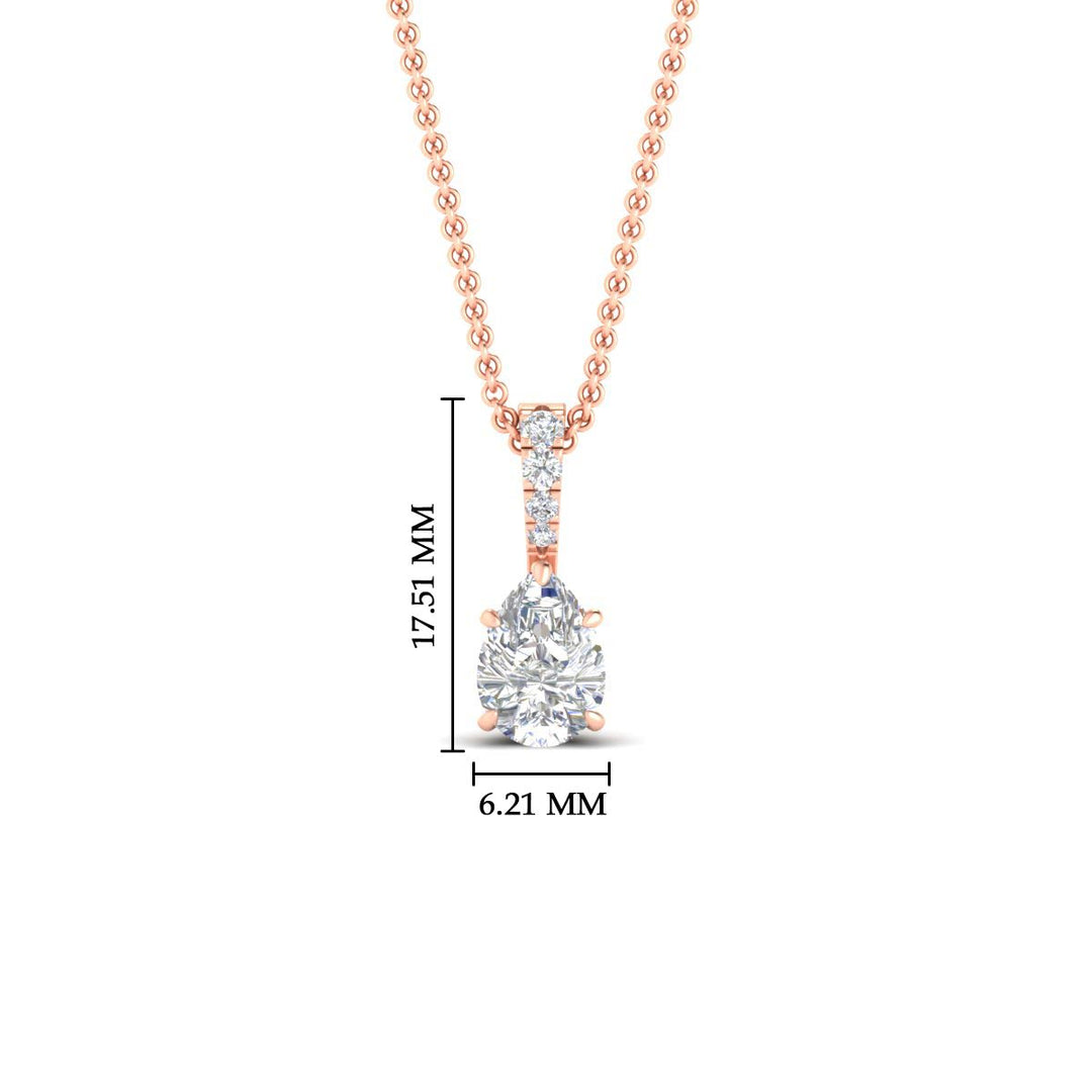 Pear Shaped Pavé Diamond Bail Pendant
