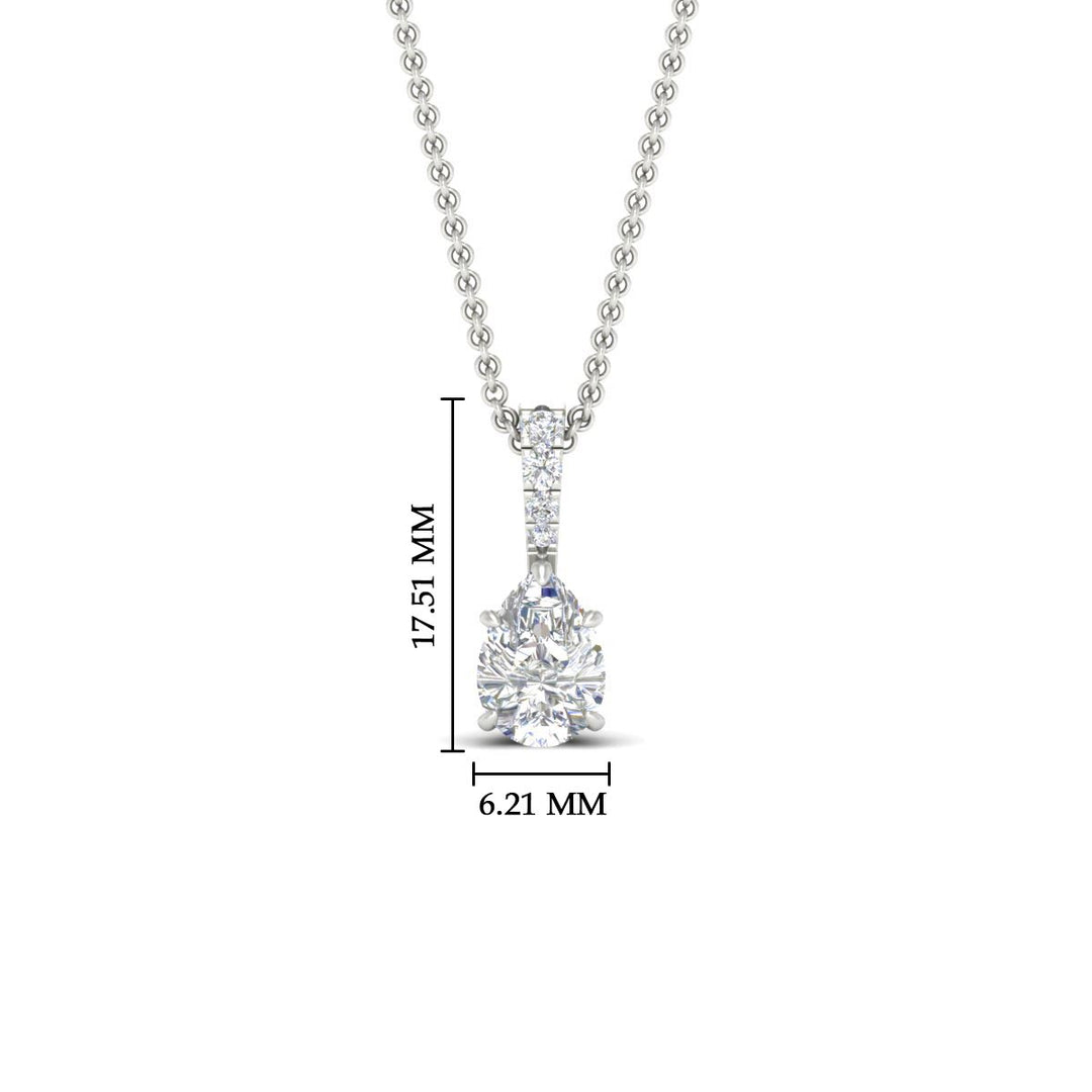 Pear Shaped Pavé Diamond Bail Pendant