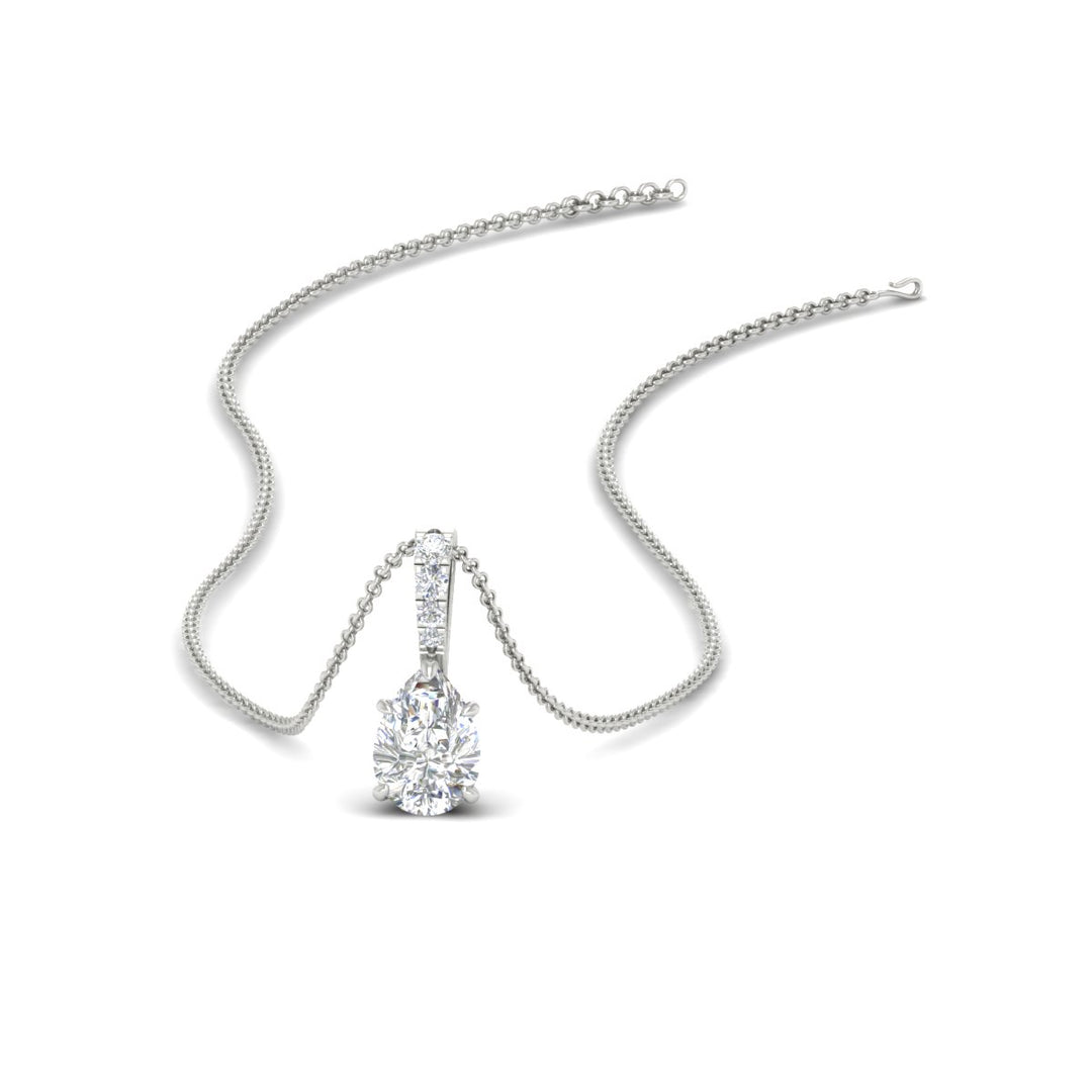 Pear Shaped Pavé Diamond Bail Pendant