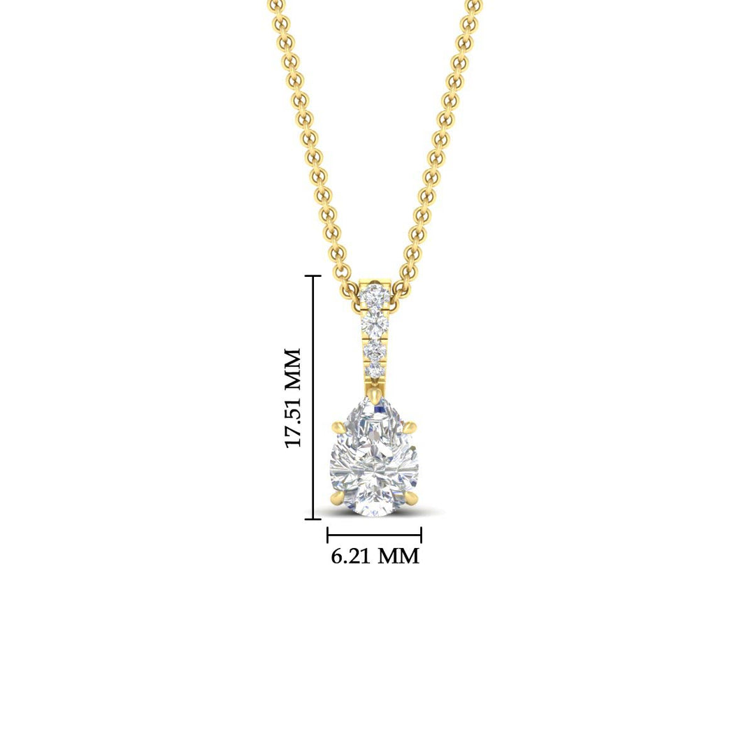 Pear Shaped Pavé Diamond Bail Pendant
