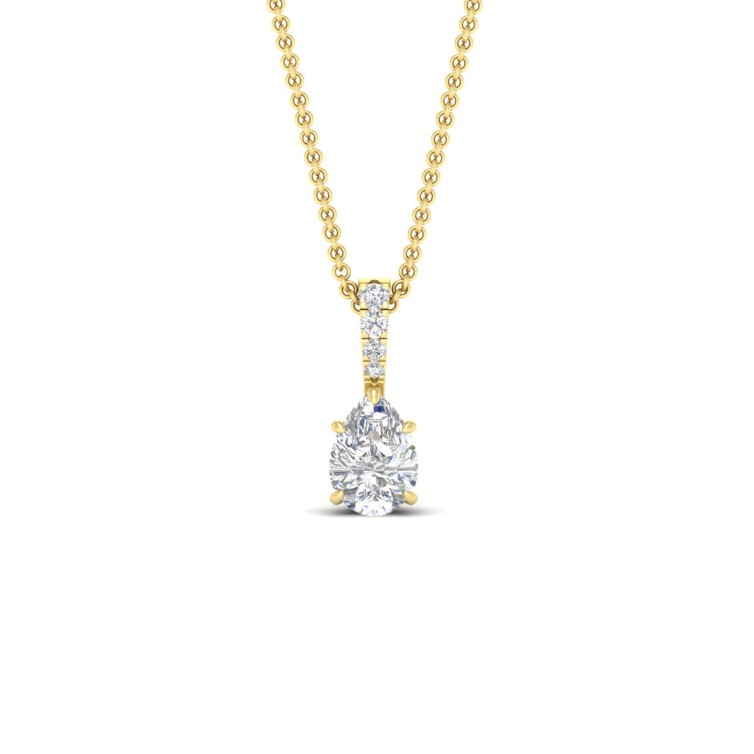 Pear Shaped Pavé Diamond Bail Pendant