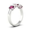 Load image into Gallery viewer, 2-ct-pink-sapphire-emerald-cut-5-stone-wedding-band-in-white-gold-fdwb8008emgsadrpiangle2-2.00ct-nl-wg