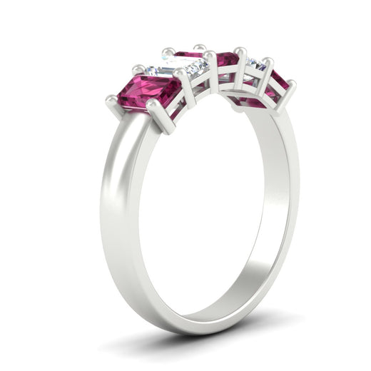 2-ct-pink-sapphire-emerald-cut-5-stone-wedding-band-in-white-gold-fdwb8008emgsadrpiangle2-2.00ct-nl-wg