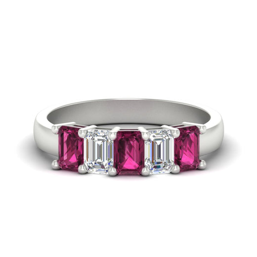 2-ct-pink-sapphire-emerald-cut-5-stone-wedding-band-in-white-gold-fdwb8008emgsadrpisleep-2.00ct-nl-wg