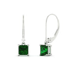 Load image into Gallery viewer, 2-ct-princess-cut-emerald-leverback-dangle-earrings-in-white-gold-fdear11236prgemgrangle1-2.00ct-nl-wg.jpg?v=1765510591