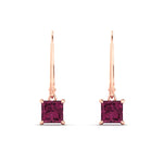 Load image into Gallery viewer, 2-ct-princess-cut-pink-sapphire-leverback-dangle-earrings-in-rose-gold-fdear11236prgsadrpiangle2-2.00ct-nl-rg.jpg?v=1765510590