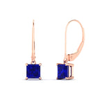 Load image into Gallery viewer, 2-ct-princess-cut-sapphire-leverback-dangle-earrings-in-rose-gold-fdear11236prgsablangle1-2.00ct-nl-rg.jpg?v=1765510591