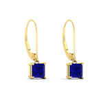 Load image into Gallery viewer, 2-ct-princess-cut-sapphire-leverback-dangle-earrings-in-yellow-gold-fdear11236prgsablangle3-2.00ct-nl-yg.jpg?v=1765510590