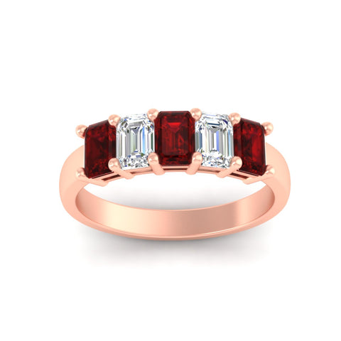 2-ct-ruby-emerald-cut-5-stone-wedding-band-in-rose-gold-fdwb8008emgrudrangle5-2.00ct-nl-rg