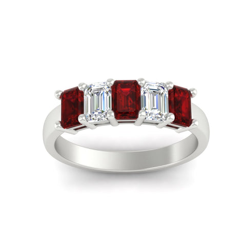 2-ct-ruby-emerald-cut-5-stone-wedding-band-in-white-gold-fdwb8008emgrudrangle5-2.00ct-nl-wg
