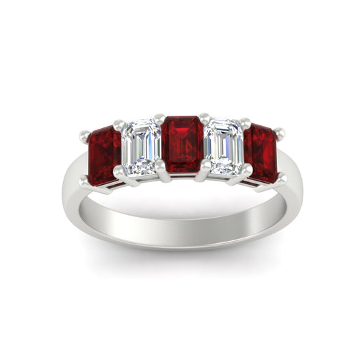 2-ct-ruby-emerald-cut-5-stone-wedding-band-in-white-gold-fdwb8008emgrudrangle5-2.00ct-nl-wg