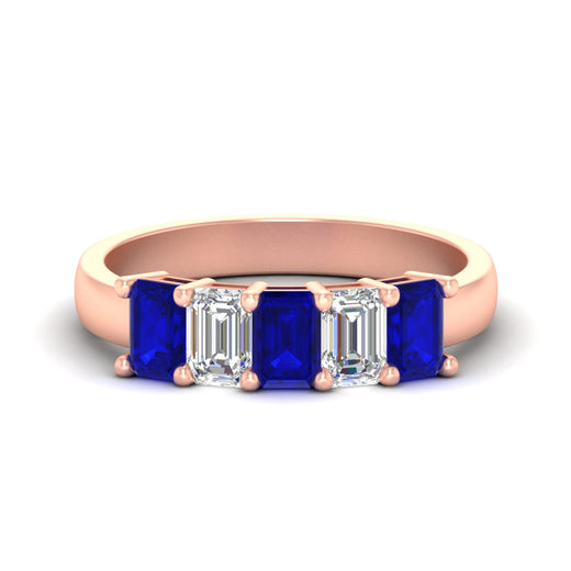 2-ct-sapphire-emerald-cut-5-stone-wedding-band-in-rose-gold-fdwb8008emgsablsleep-2.00ct-nl-rg