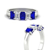 Load image into Gallery viewer, 2-ct-sapphire-emerald-cut-5-stone-wedding-band-in-white-gold-fdwb8008emgsablangle3-2.00ct-nl-wg