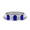 Load image into Gallery viewer, 2-ct-sapphire-emerald-cut-5-stone-wedding-band-in-white-gold-fdwb8008emgsablsleep-2.00ct-nl-wg