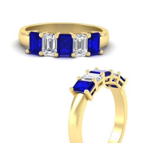 2-ct-sapphire-emerald-cut-5-stone-wedding-band-in-yellow-gold-fdwb8008emgsablangle3-2.00ct-nl-yg