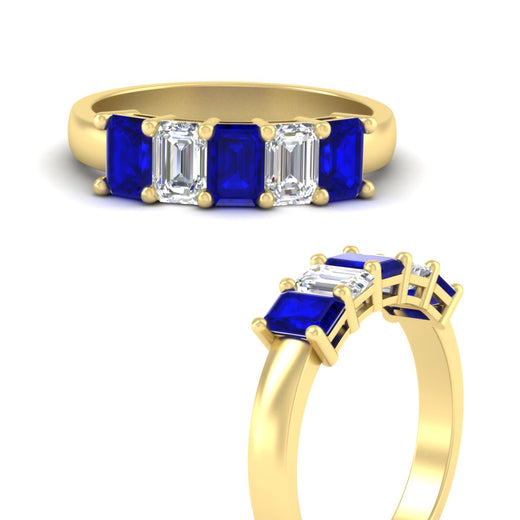 2-ct-sapphire-emerald-cut-5-stone-wedding-band-in-yellow-gold-fdwb8008emgsablangle3-2.00ct-nl-yg
