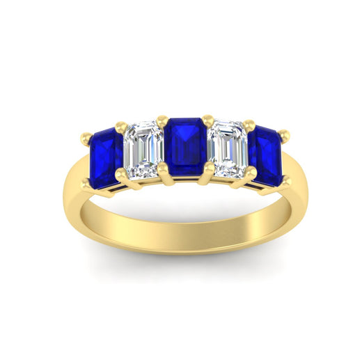 2-ct-sapphire-emerald-cut-5-stone-wedding-band-in-yellow-gold-fdwb8008emgsablangle5-2.00ct-nl-yg