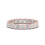 Load image into Gallery viewer, 2-ct.-asscher-diamond-bezel-set-eternity-ring-in-rose-gold-FD10567AS-0.10CT-NL-RG