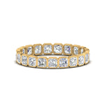 Load image into Gallery viewer, 2-ct.-asscher-diamond-bezel-set-eternity-ring-in-yellow-gold-FD10567AS-0.10CT-NL-YG