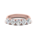 Load image into Gallery viewer, 2-ct.-diamond-trellis-5-stone-wedding-band-in-rose-gold-FD10769RO-2.00CTANGLE3-NL-RG
