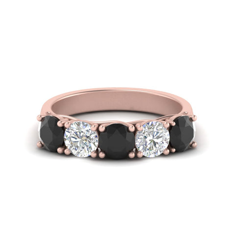 2-ct.-diamond-trellis-5-stone-wedding-band-with-black-diamond-in-rose-gold-FD10769RO-2.00CTGBLACKANGLE3-NL-RG