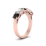 Load image into Gallery viewer, 2-ct.-diamond-trellis-5-stone-wedding-band-with-black-diamond-in-rose-gold-FD10769RO-2.00CTGBLACKANGLE3-NL-RG
