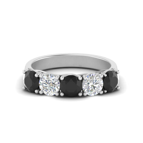 2-ct.-diamond-trellis-5-stone-wedding-band-with-black-diamond-in-white-gold-FD10769RO-2.00CTGBLACKANGLE3-NL-WG