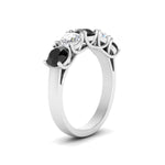Load image into Gallery viewer, 2-ct.-diamond-trellis-5-stone-wedding-band-with-black-diamond-in-white-gold-FD10769RO-2.00CTGBLACKANGLE3-NL-WG
